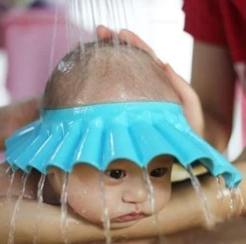 Baby Adjustable Safe Bathing Shower Cap (Pack of 2)